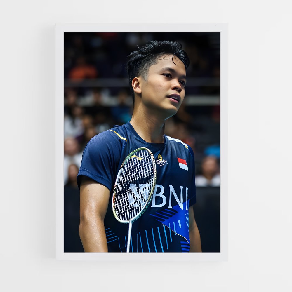 Poster Anthony de sinisuka – affiche Badminton (vue 3)